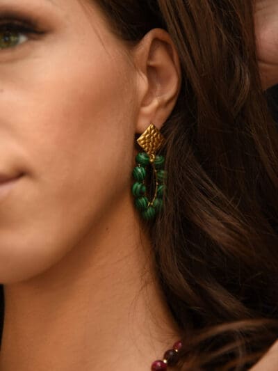 γυναικεία σκουλαρίκια με ημιπολύτιμες πέτρες feliz